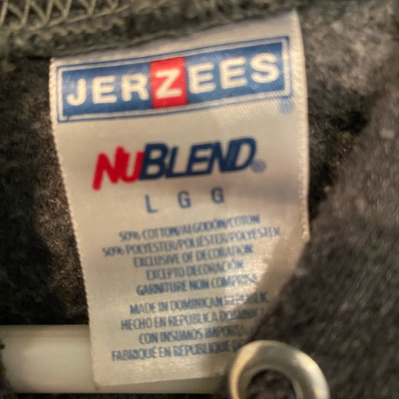 - Like New Dark Gray Womens Hoodie Size Large w/ HOPE, God Loves You Logo - Picture 6 of 7